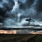 Dramatic storm and tornado