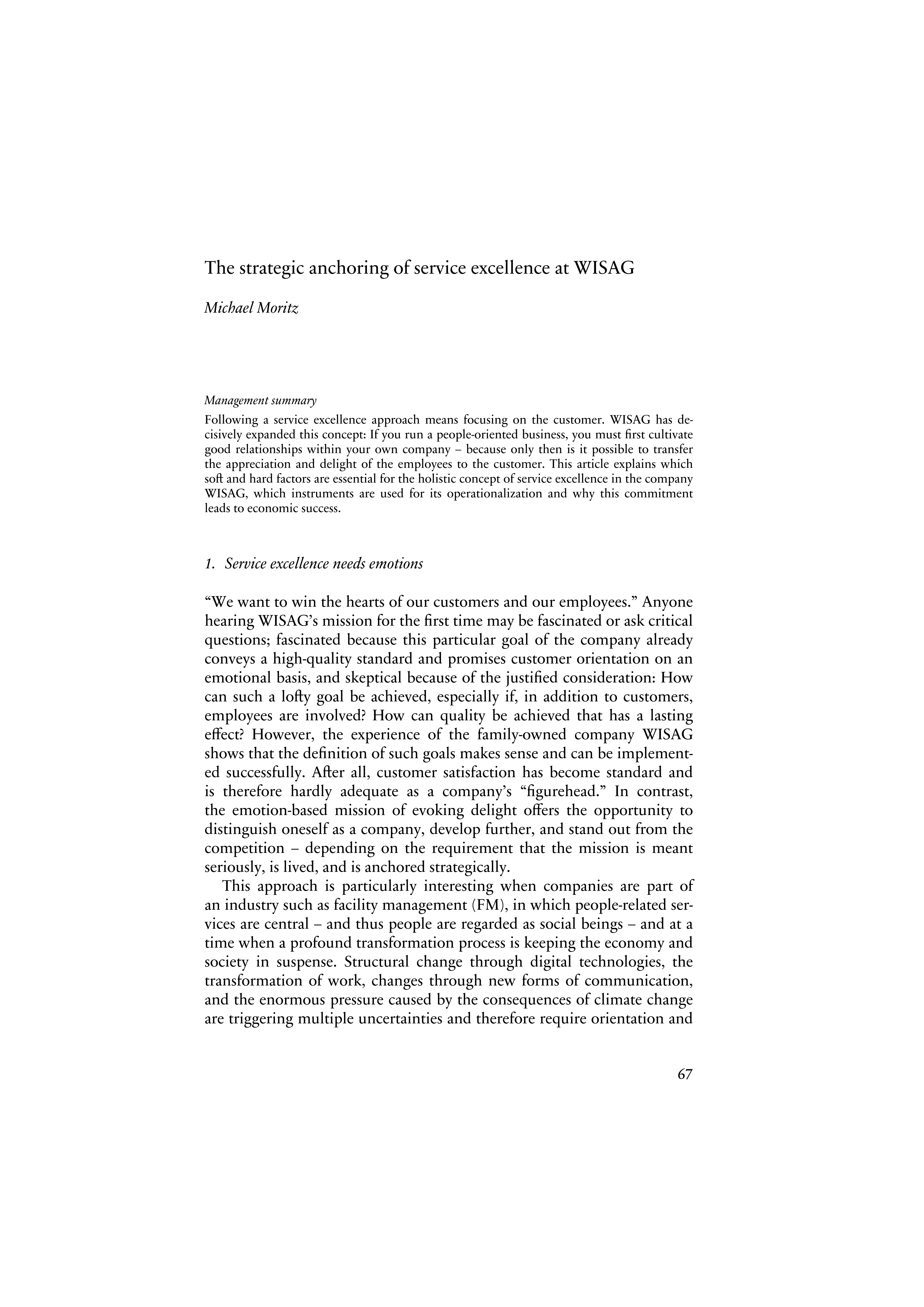 Selected Service Excellence Case Studies——Case_Study_WISAG